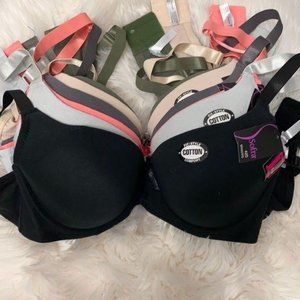 Bundle of Six Cotton Everyday Bras
